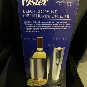 Electric wine opener with chiller